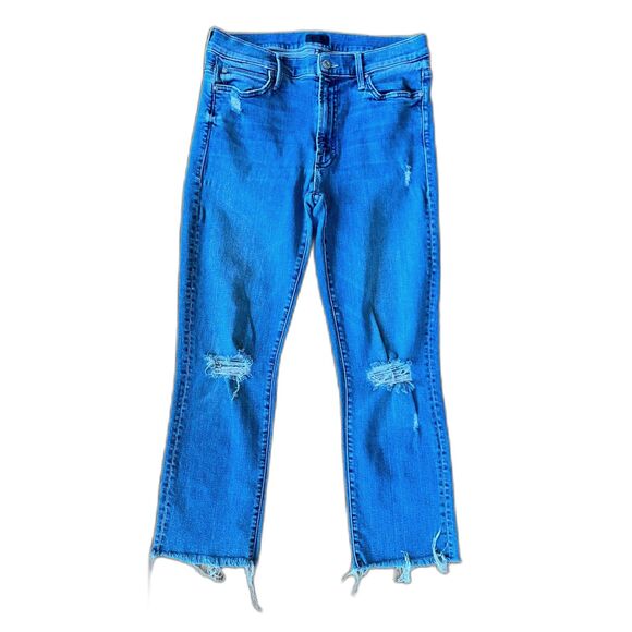 Mother Denim Blue Rascal Ankle Chew Jeans Women's Size 30 - Picture 2 of 12